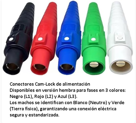 Conector sencillo tipo Cam-Lock hembra Marinco 