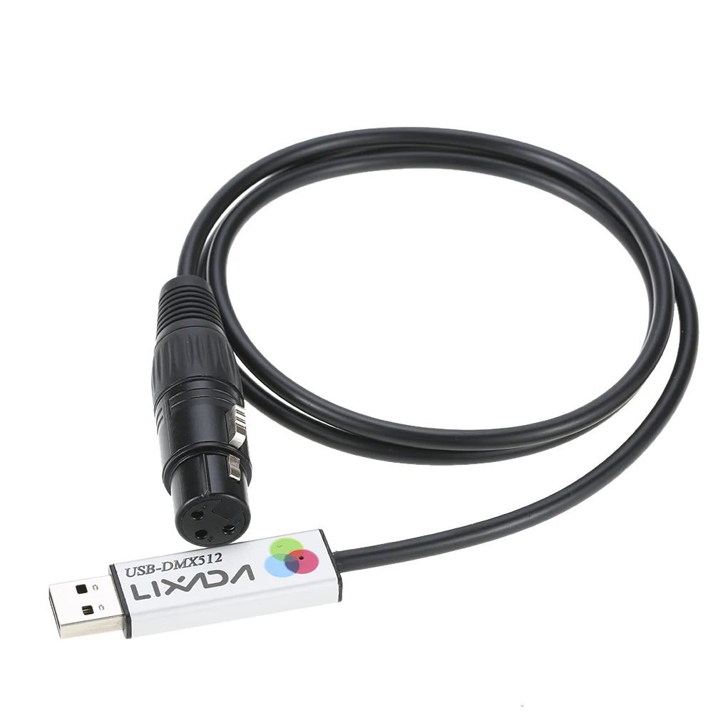Adaptador USB a DMX Lixada