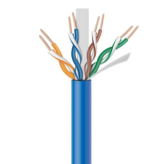 Cable UTP Categoría 6 Azul – 24 AWG (Par trenzado sin blindar)