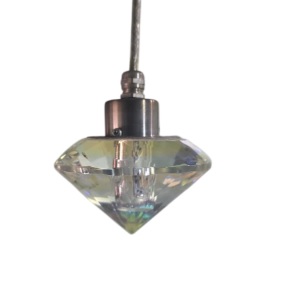 Lámpara colgante de techo de cristal retro con forma de diamante – versión LED Pixel 24V