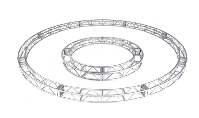 Estructura circular de truss metálico
