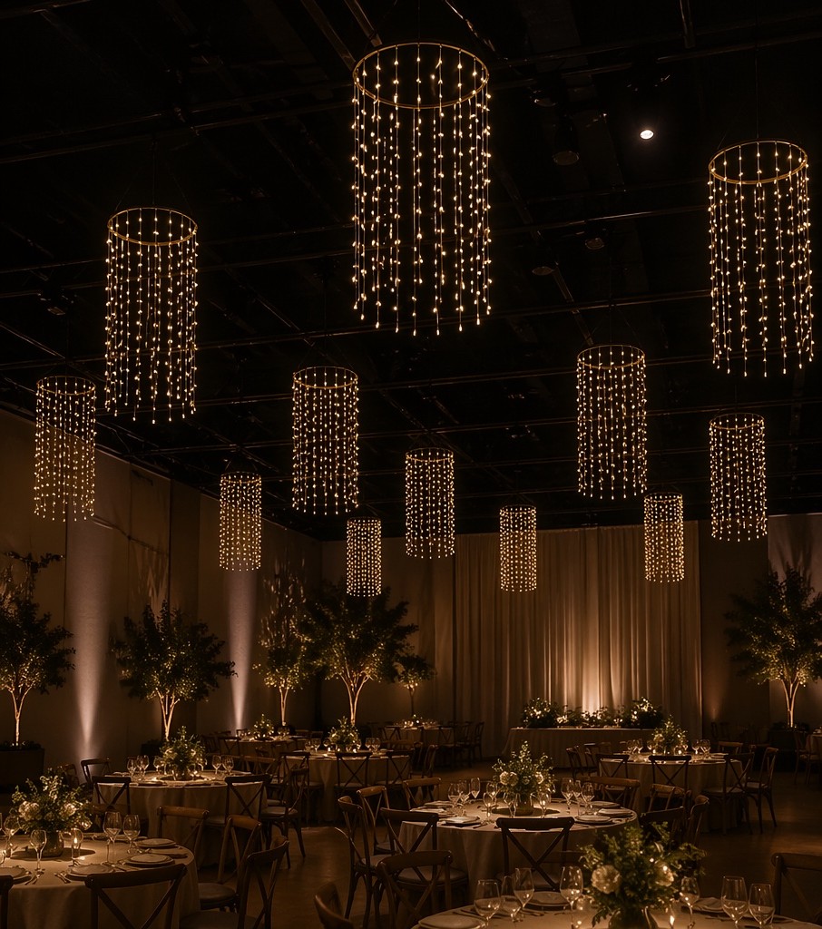 Lámpara colgante tipo cascada LED