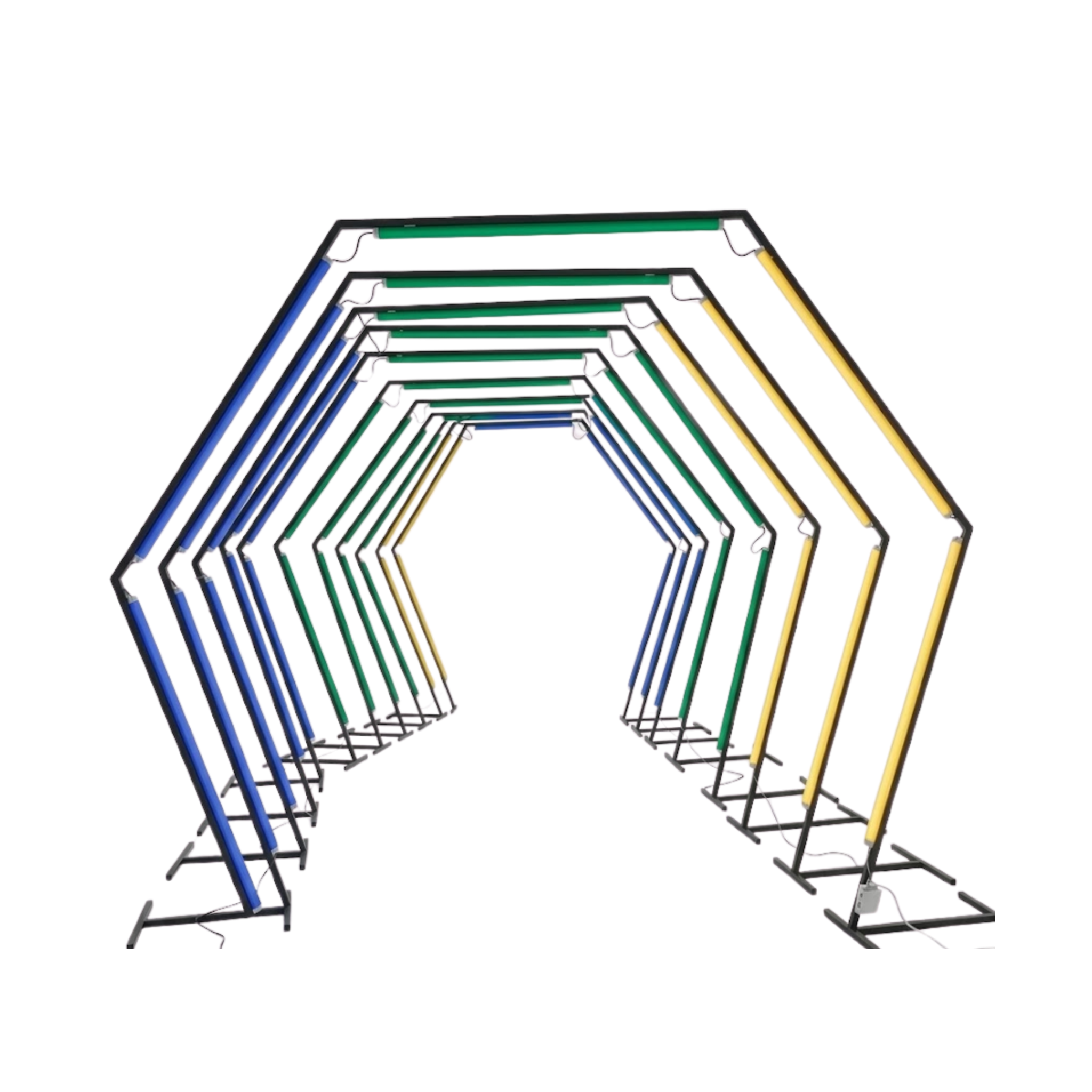 Túnel de Hexágonos LED