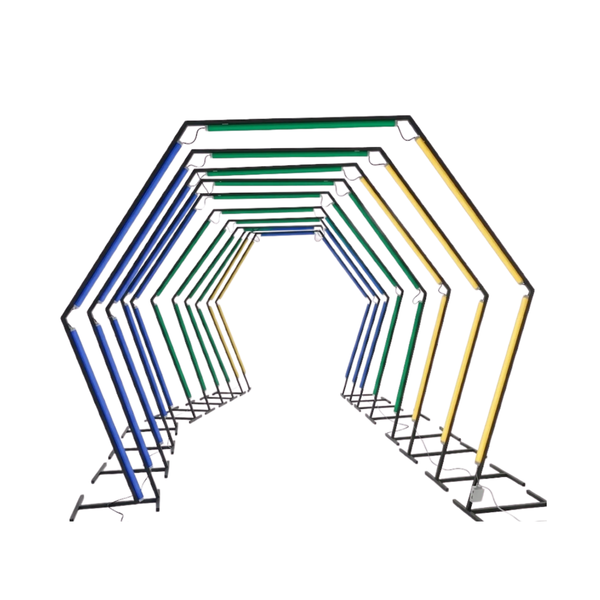 Túnel de Hexágonos LED