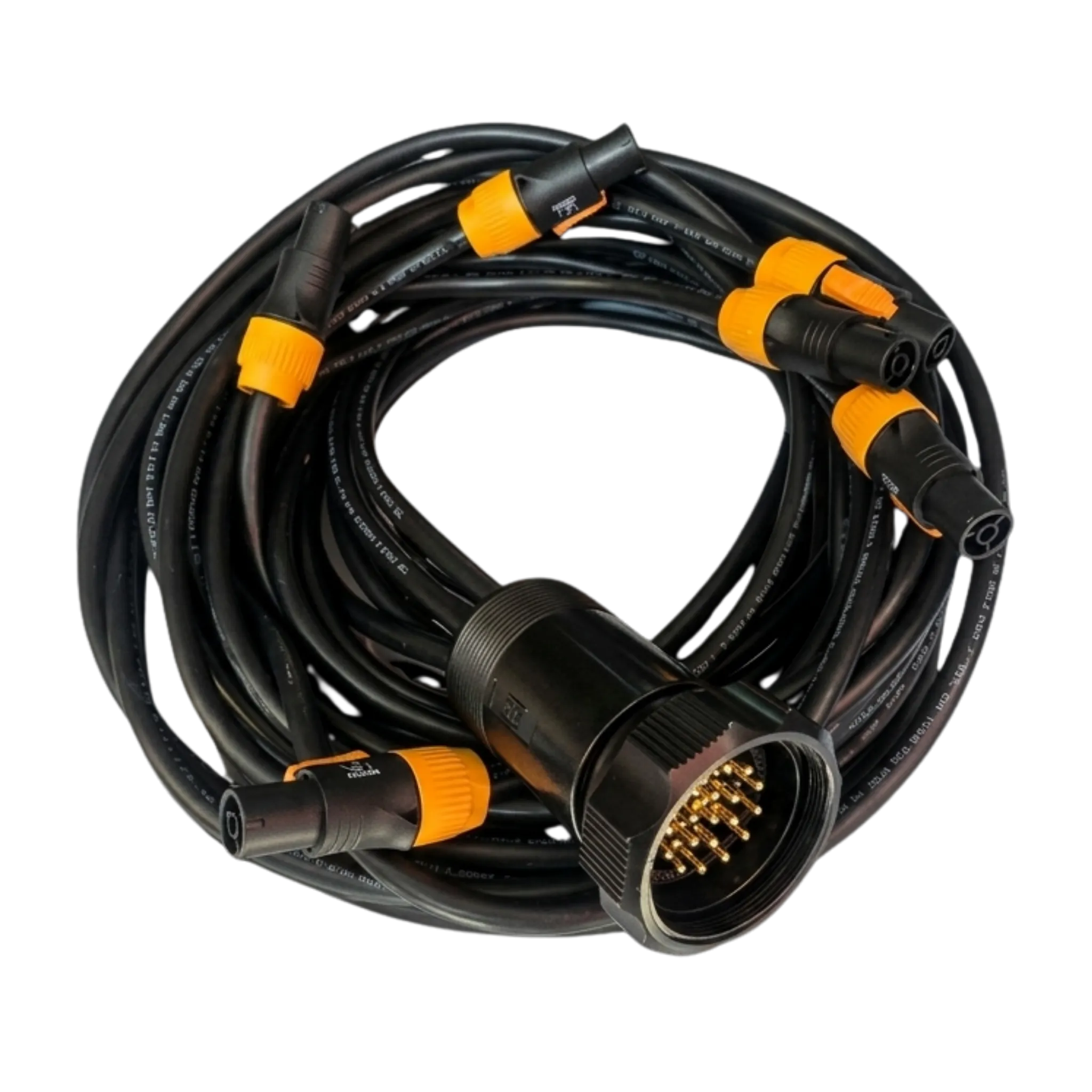 Cable Socapex de 19 pines macho a cable de alimentación Powercon
