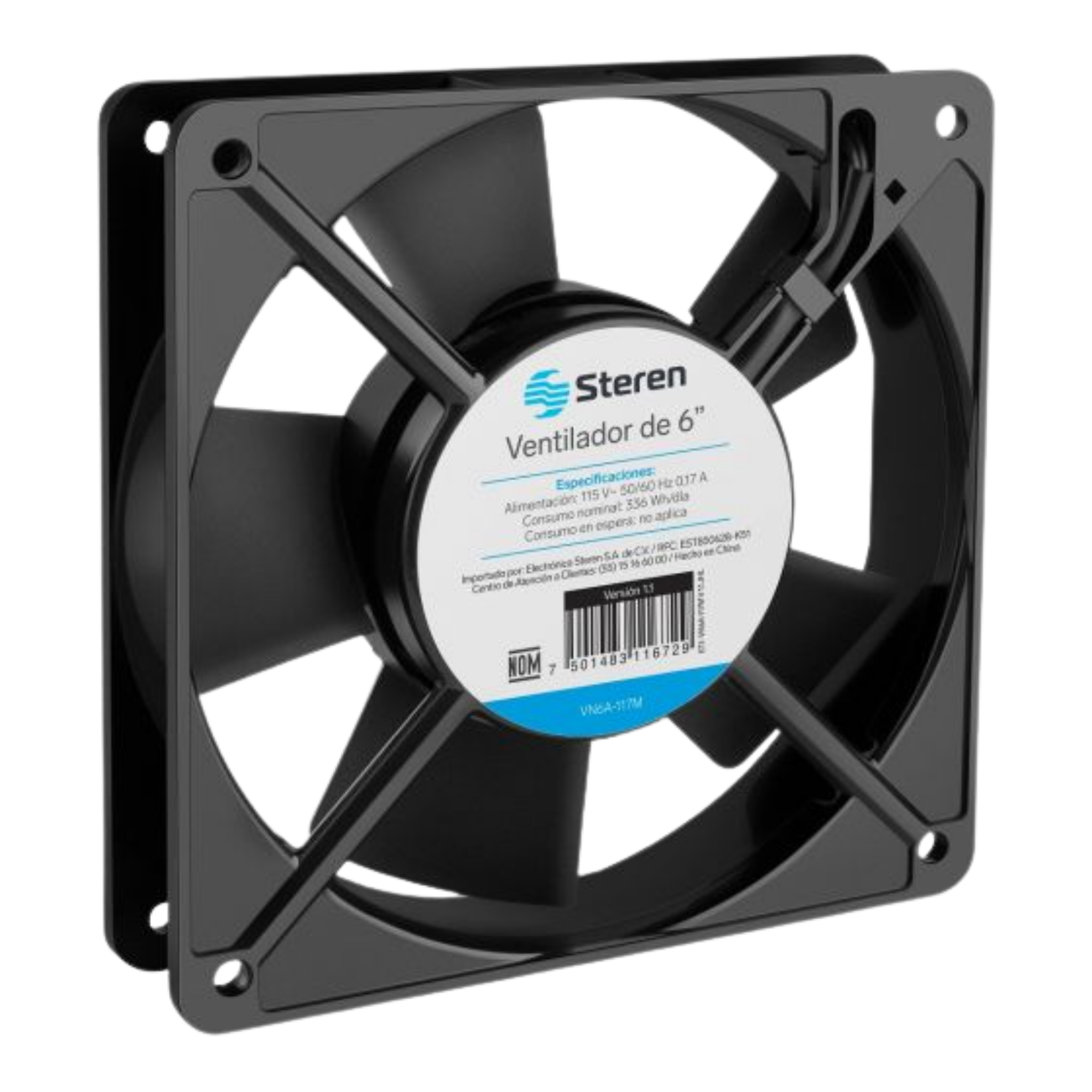Ventilador axial de 6 pulgadas (aprox. 15 cm)