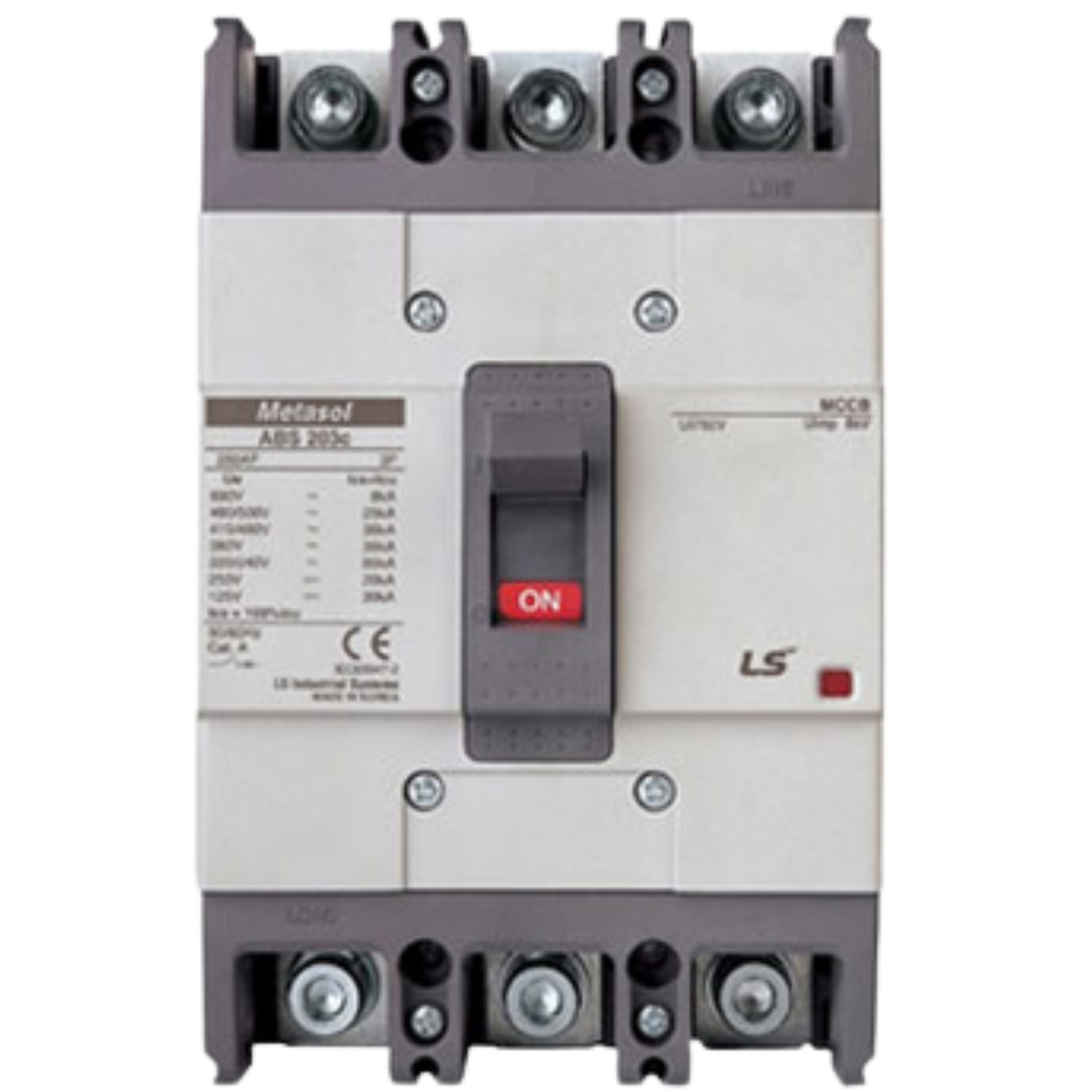 Interruptores Termomagnéticos 125A y 200A 3P LS Electric Metasol 37kA