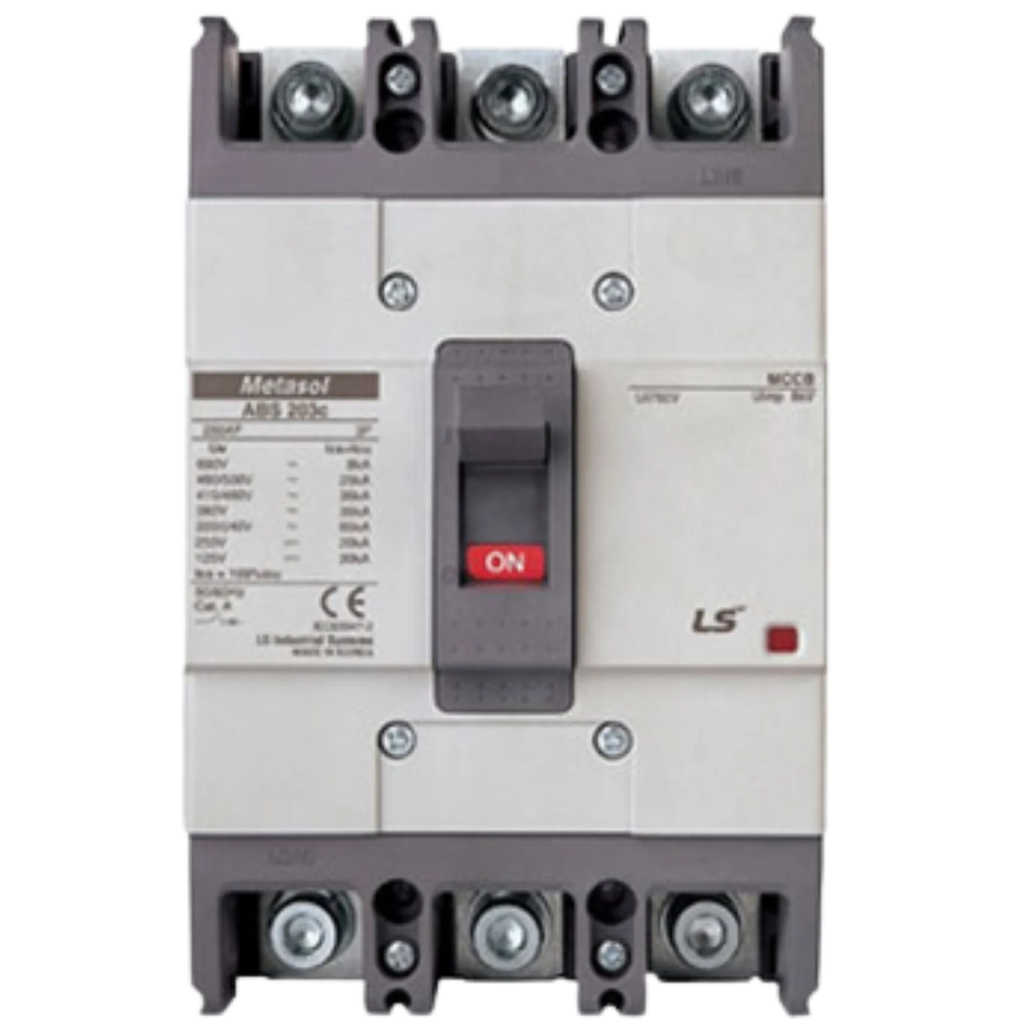 Interruptores Termomagnéticos 125A y 200A 3P LS Electric Metasol 37kA