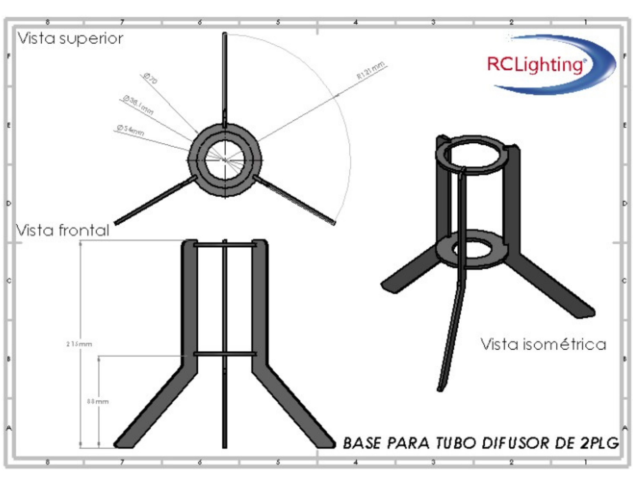 TRÍPODE SOPORTE PARA TUBO